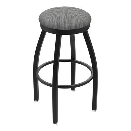 HOLLAND BAR STOOL CO 25" Swivel Counter Stool, Black Wrinkle, Graph Seat 80225BW020